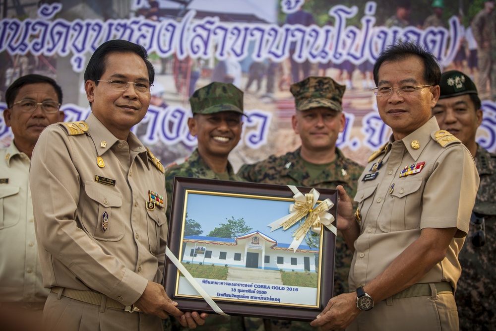 Cobra Gold 2016: Wat Khun Song school dedication ceremony