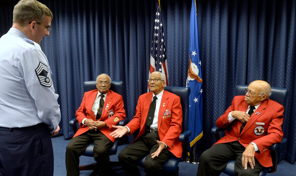 Tuskegee Airmen with Air Staff