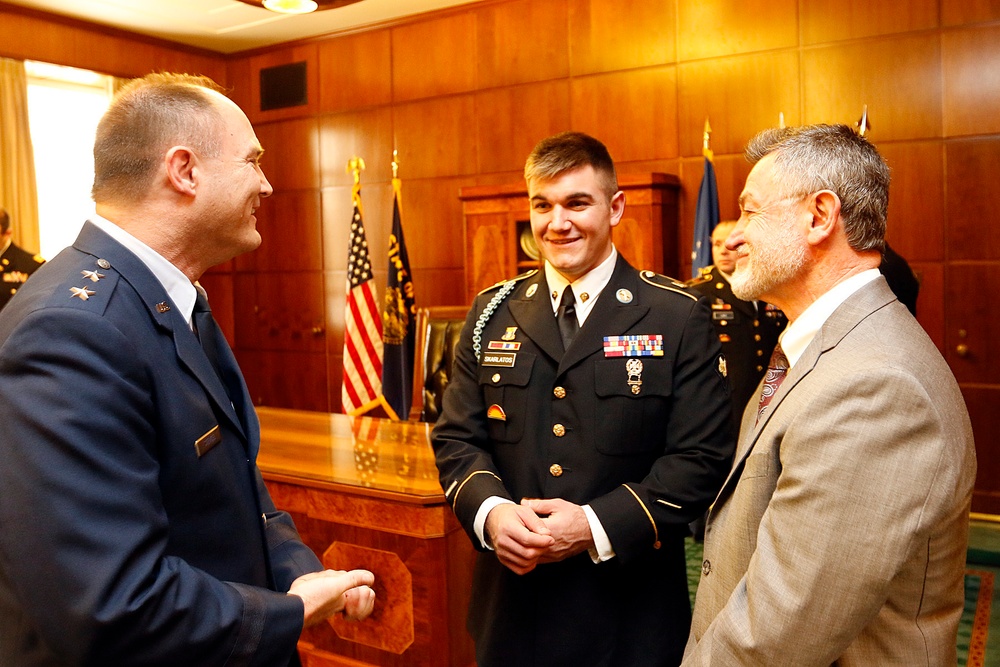 Oregon honors National Guardsman who helped prevent train attack in Europe