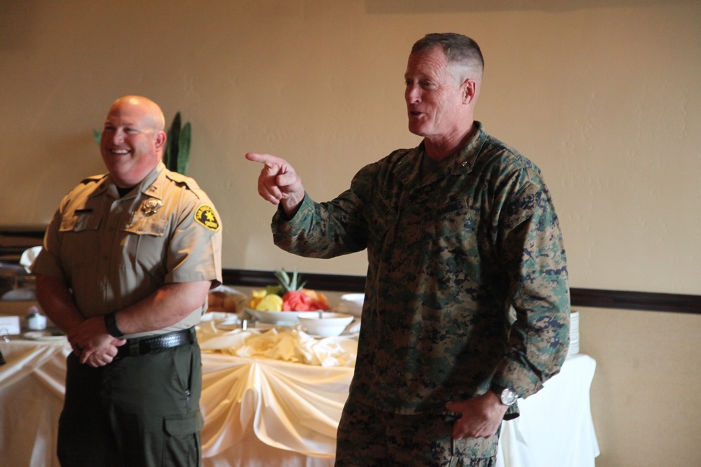 General Banta Hosts Luncheon for Guests from Vista