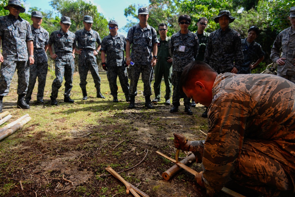 US, Japanese Airmen conduct survival training during Cope North 16