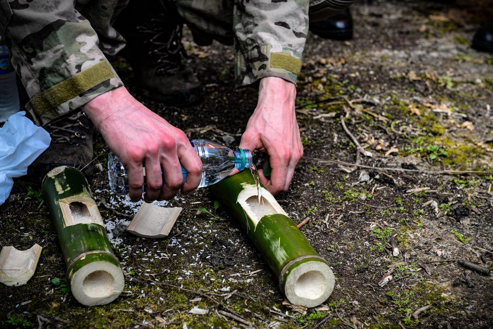 US, Japanese Airmen conduct survival training during Cope North 16