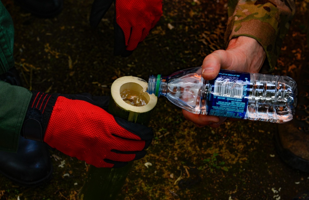 US, Japanese Airmen conduct survival training during Cope North 16