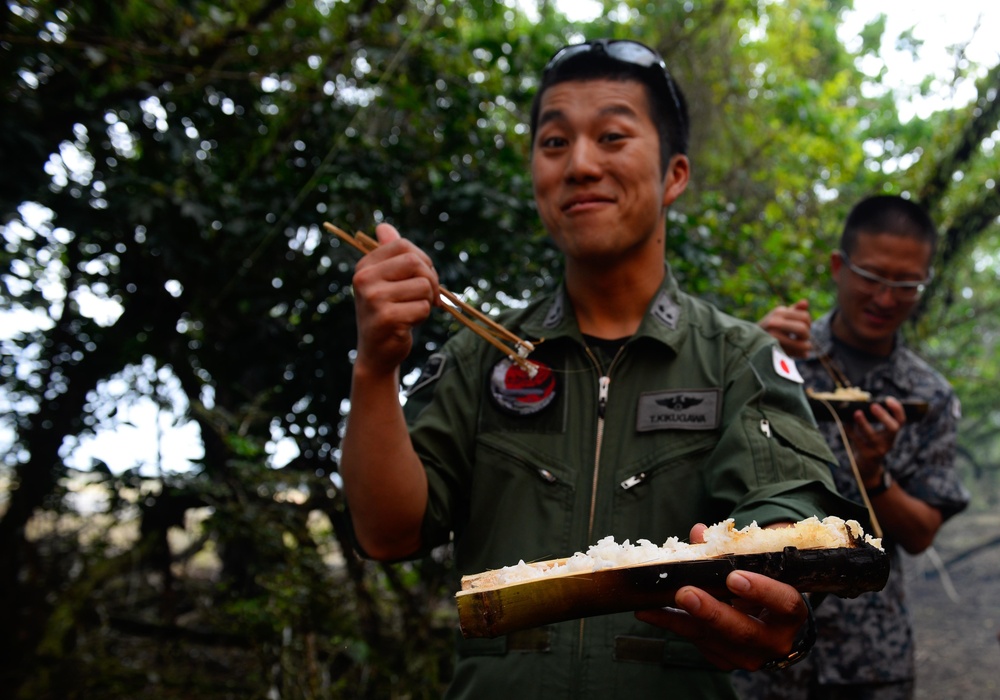 US, Japanese Airmen conduct survival training during Cope North 16