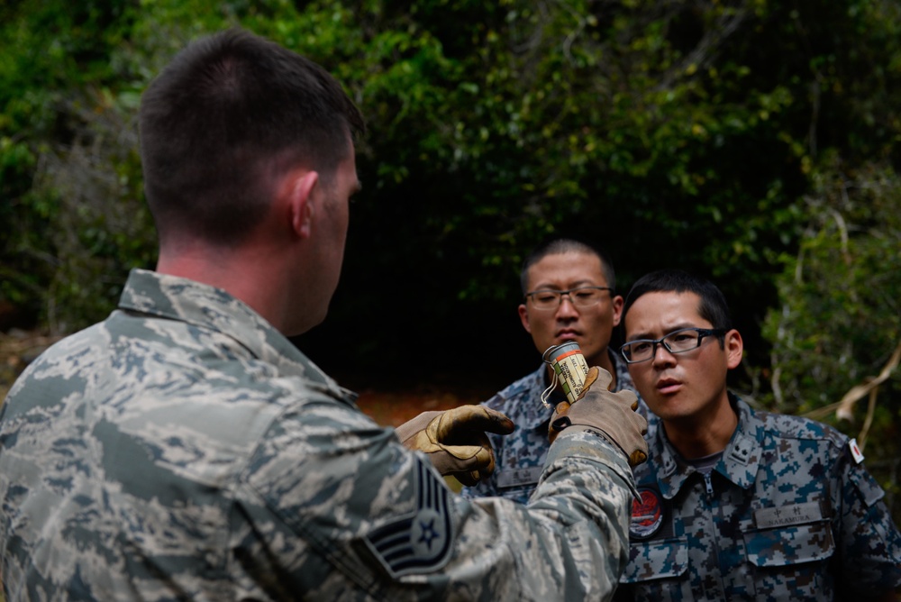 US, Japanese Airmen conduct survival training during Cope North 16