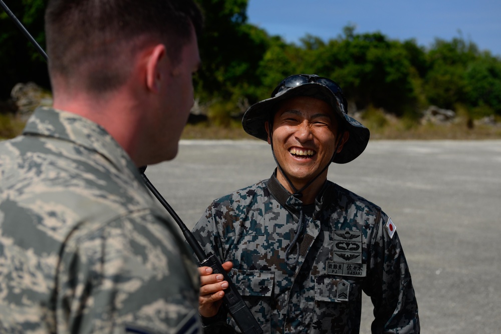 US, Japanese Airmen conduct survival training during Cope North 16