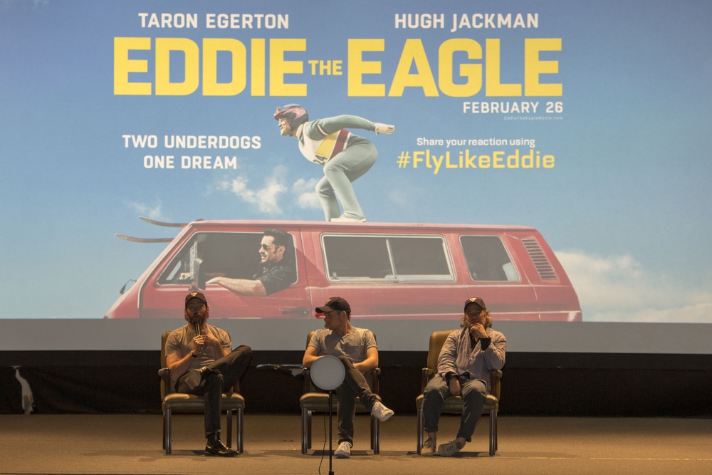 'Eddie the Eagle' stars visit Naval Air Station Joint Reserve Base Fort Worth