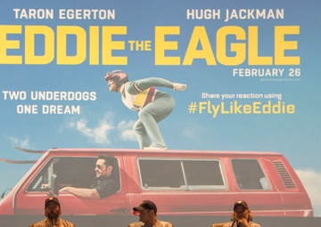 'Eddie the Eagle' stars visit Naval Air Station Joint Reserve Base Fort Worth