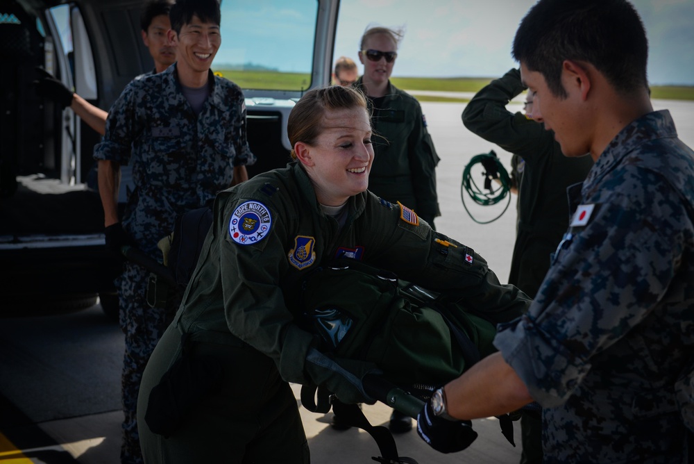 Aeromedical crews conduct patient transfer during Cope North 16