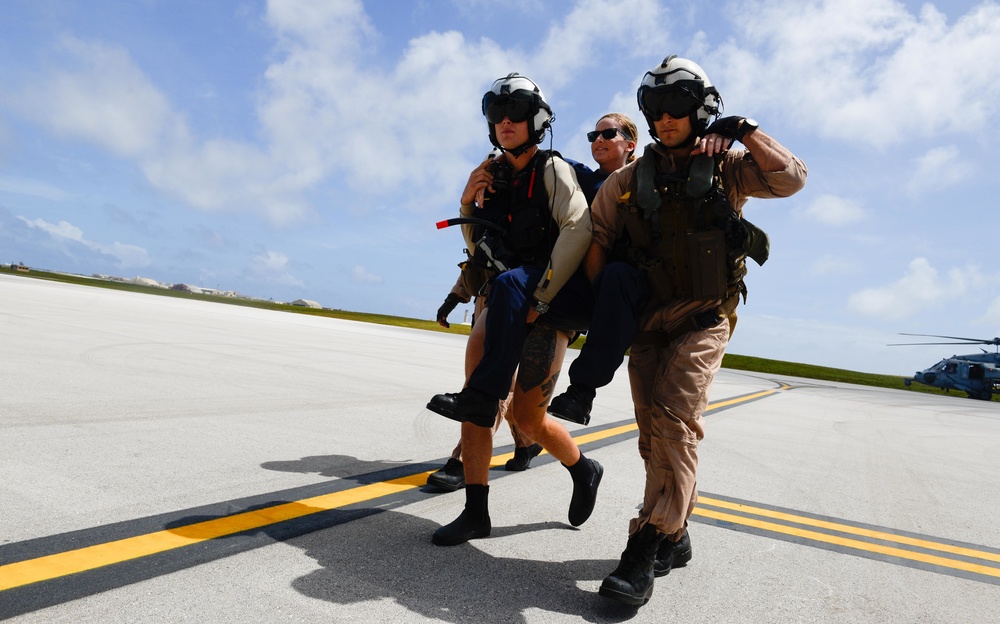 Aeromedical crews conduct patient transfer during Cope North 16