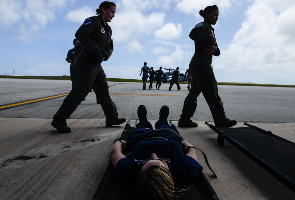 Aeromedical crews conduct patient transfer during Cope North 16