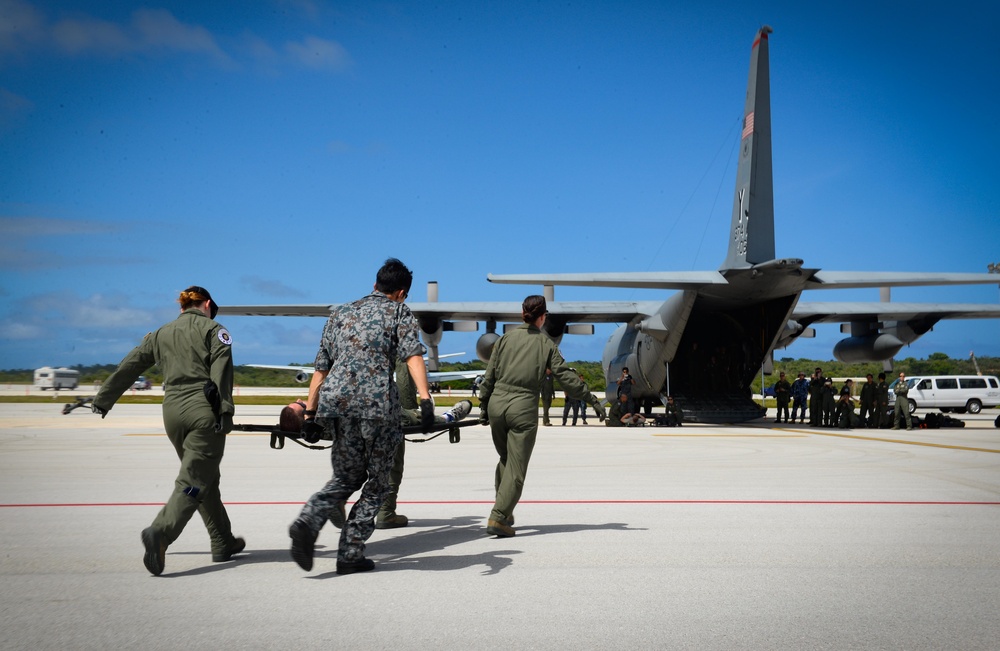 Aeromedical crews conduct patient transfer during Cope North 16