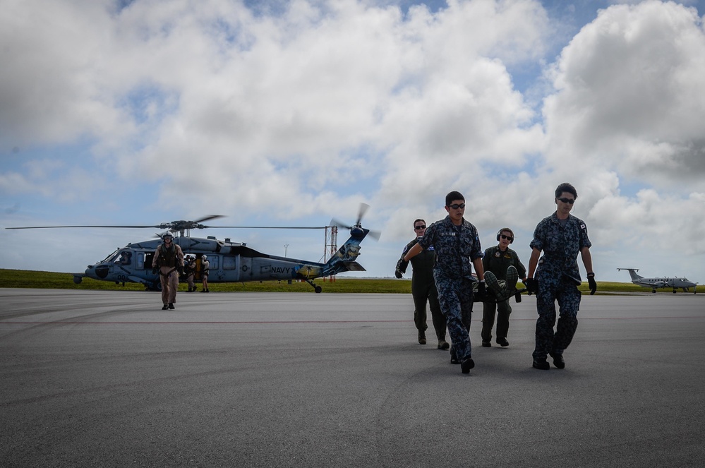 Aeromedical crews conduct patient transfer during Cope North 16