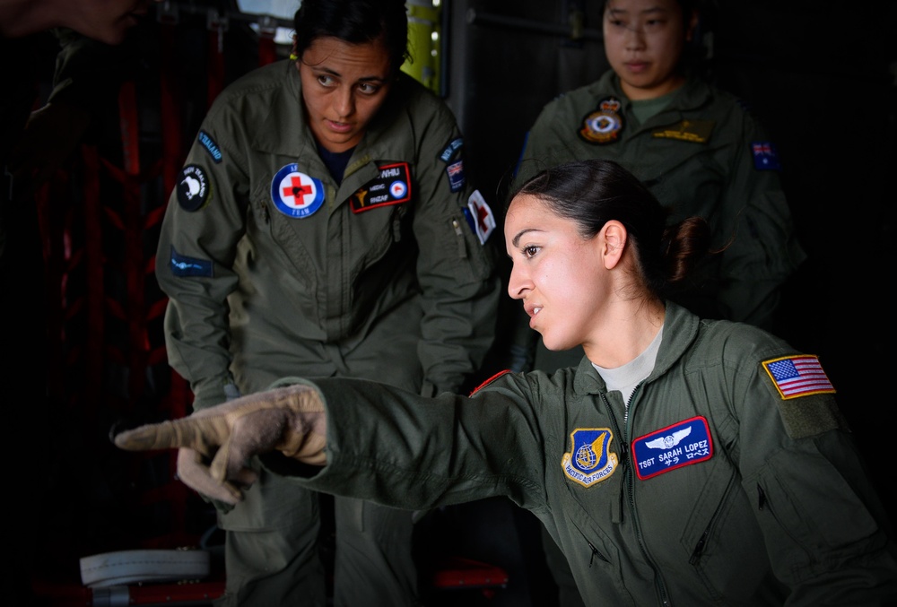 Aeromedical crews conduct patient transfer during Cope North 16