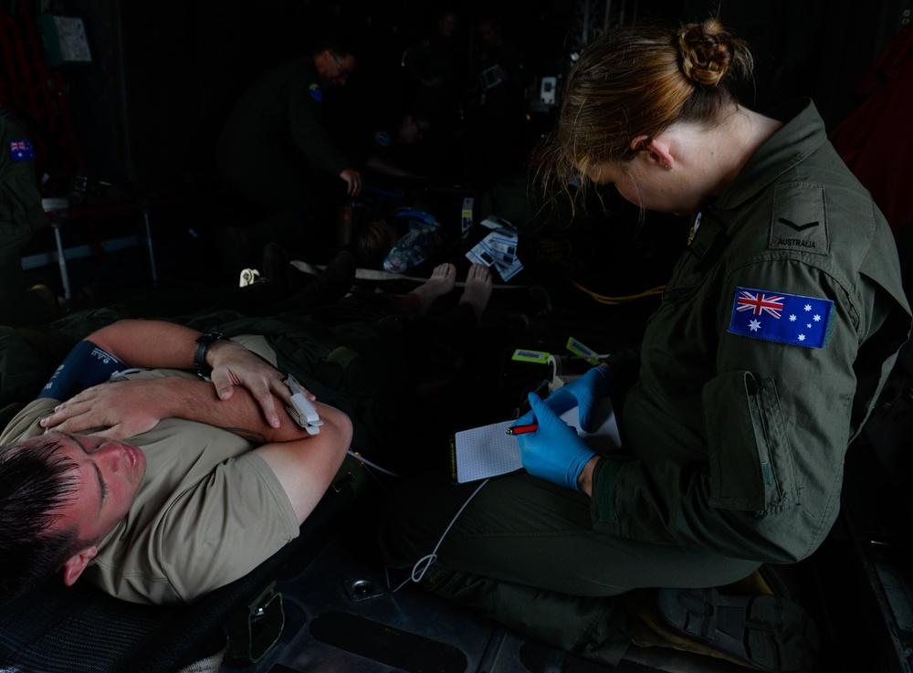 Aeromedical crews conduct patient transfer during Cope North 16