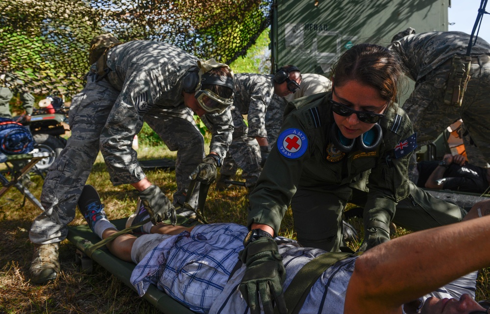 International medical team conducts aeromedical evacuation exercise during Cope North 16