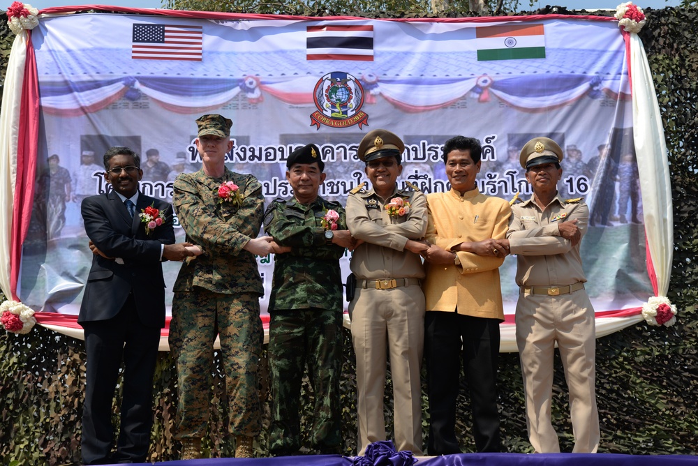 Dedication ceremony held for completion of school building by international construction team