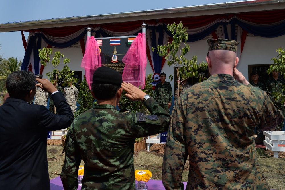 Dedication ceremony held for completion of school building by international construction team