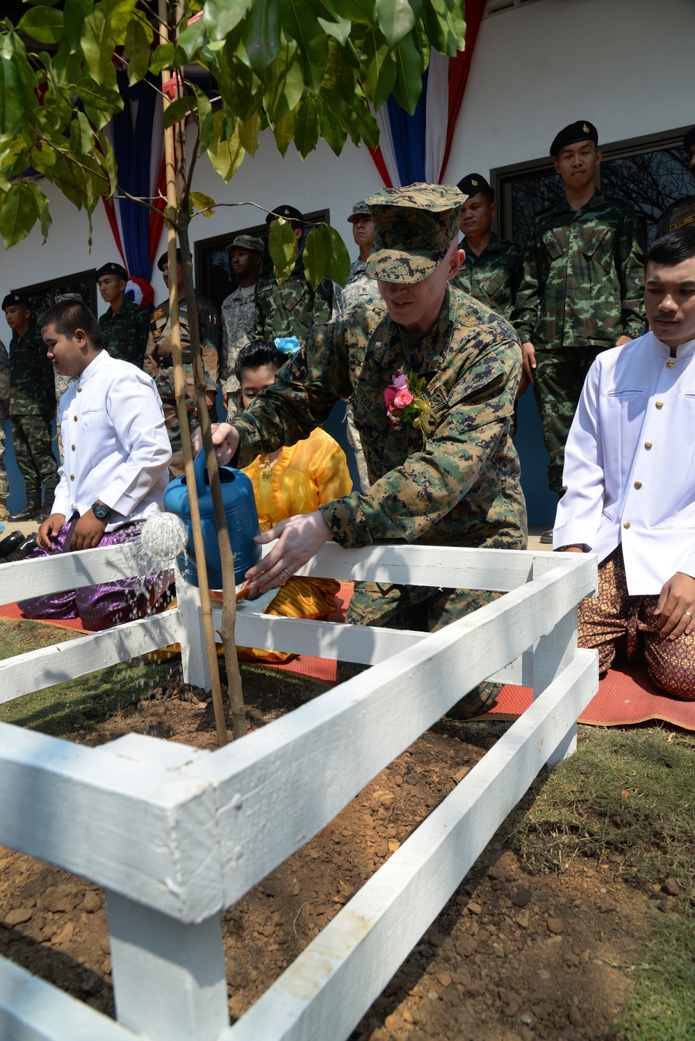 Dedication ceremony held for completion of school building by international construction team