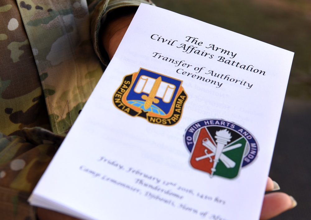 CJTF-HOA Civil Affairs Battalions transfer authority