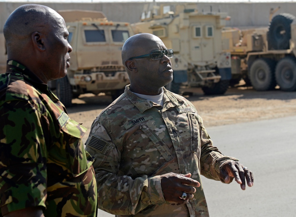 Top enlisted KDF visit, strengthen bond with CJTF-HOA partners