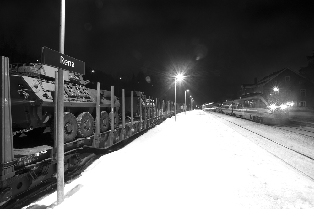 Loaded on Rail; Headed for Action