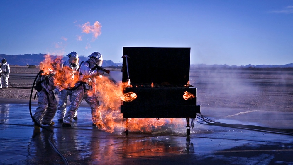 Marines with MWSS 373 snuff out the flame