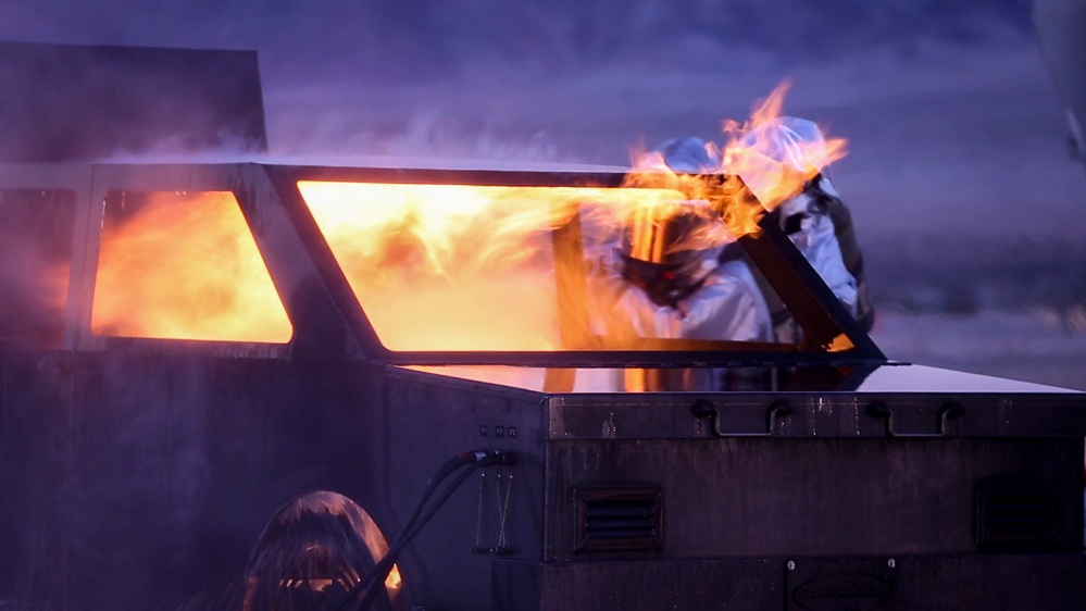 Marines with MWSS 373 snuff out the flame