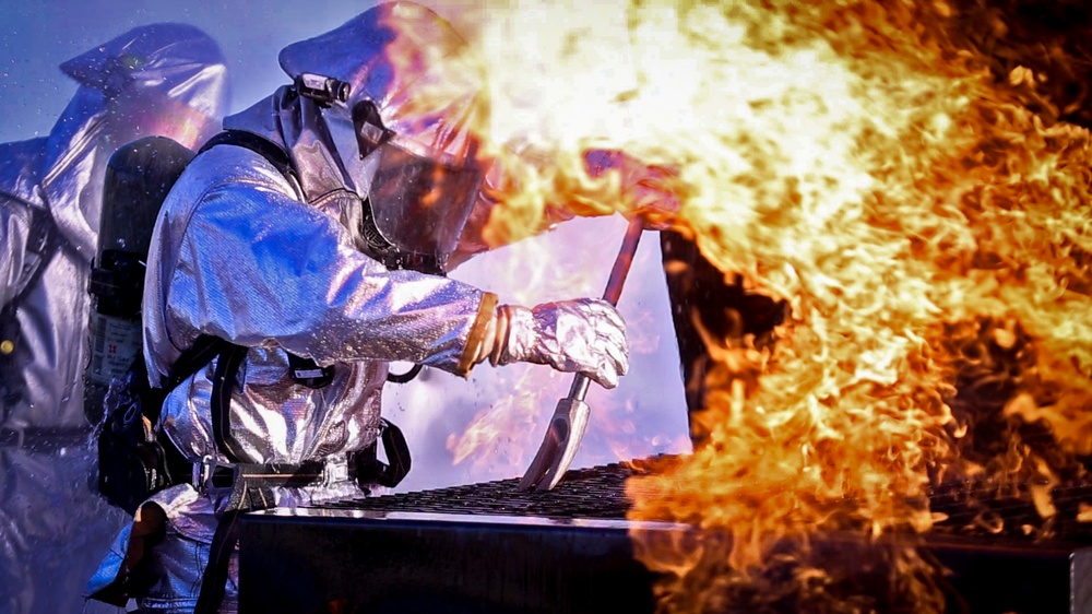 Marines with MWSS 373 snuff out the flame