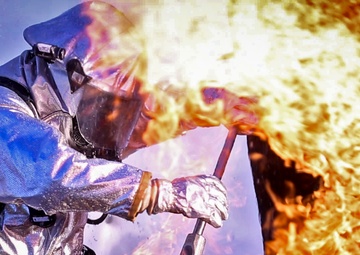 Marines with MWSS 373 snuff out the flame