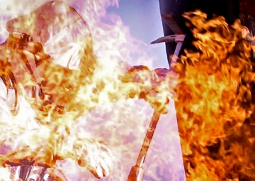 Marines with MWSS 373 fight fire