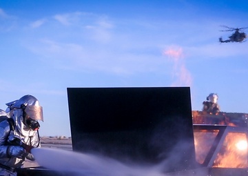 Marines with MWSS 373 fight fire