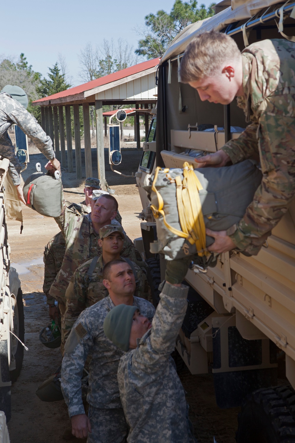 Paratroopers train at Camp Mackall