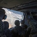 US Army paratroopers jump over Camp Mackall