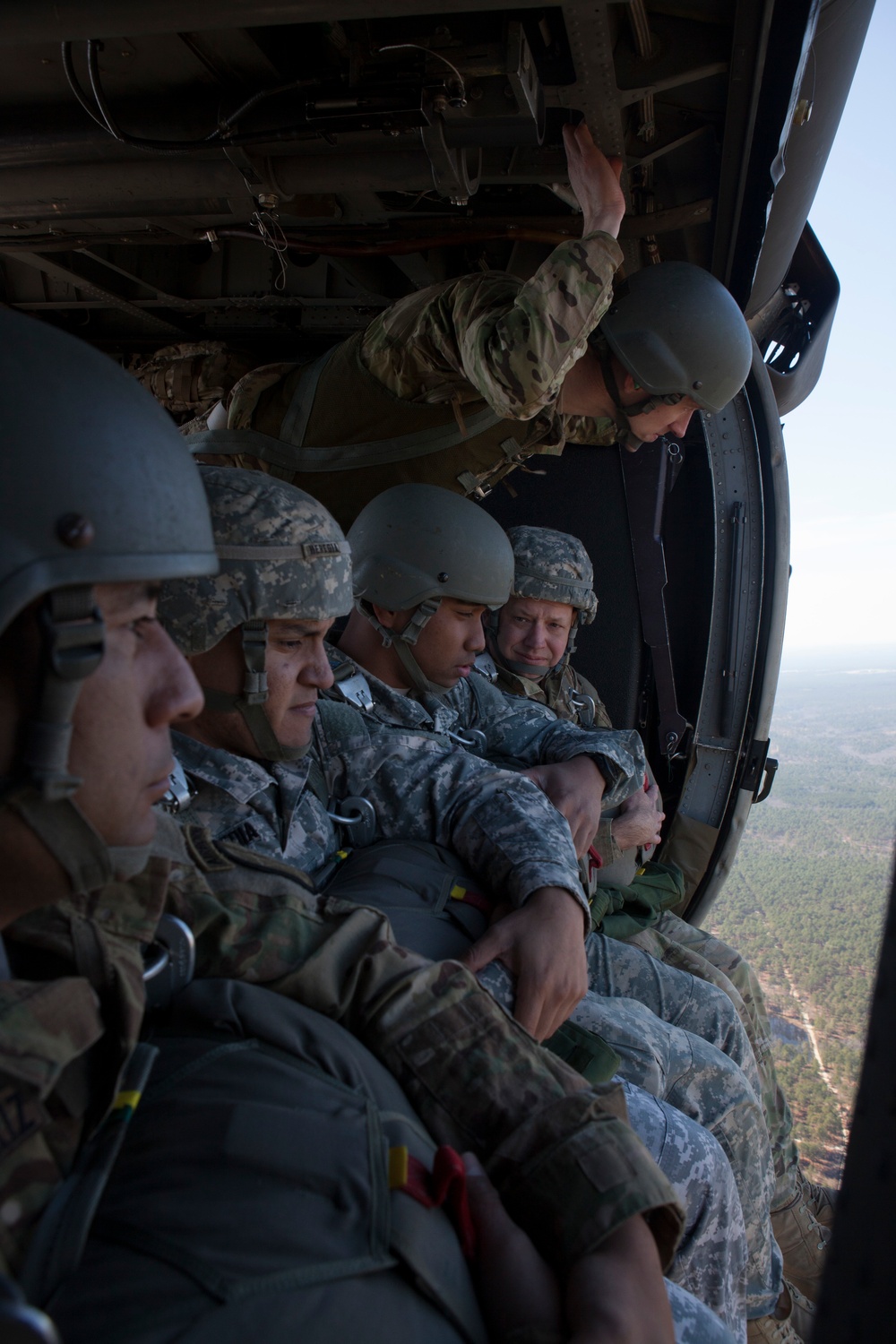 US Army paratroopers train at Camp Mackall