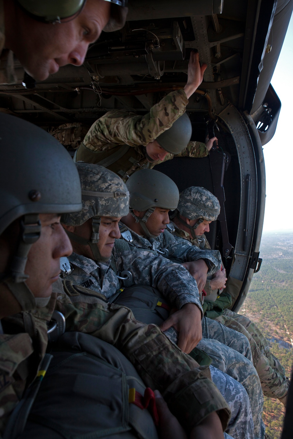 US Army paratroopers train at Camp Mackall