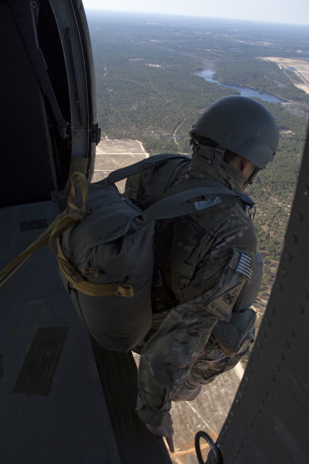 US Army paratroopers train at Camp Mackall