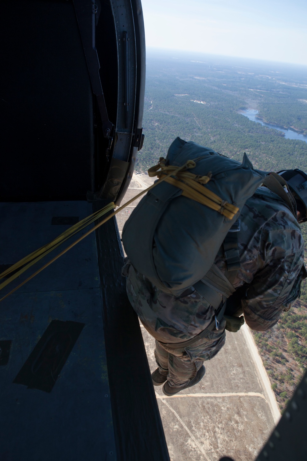 US Army paratroopers train at Camp Mackall