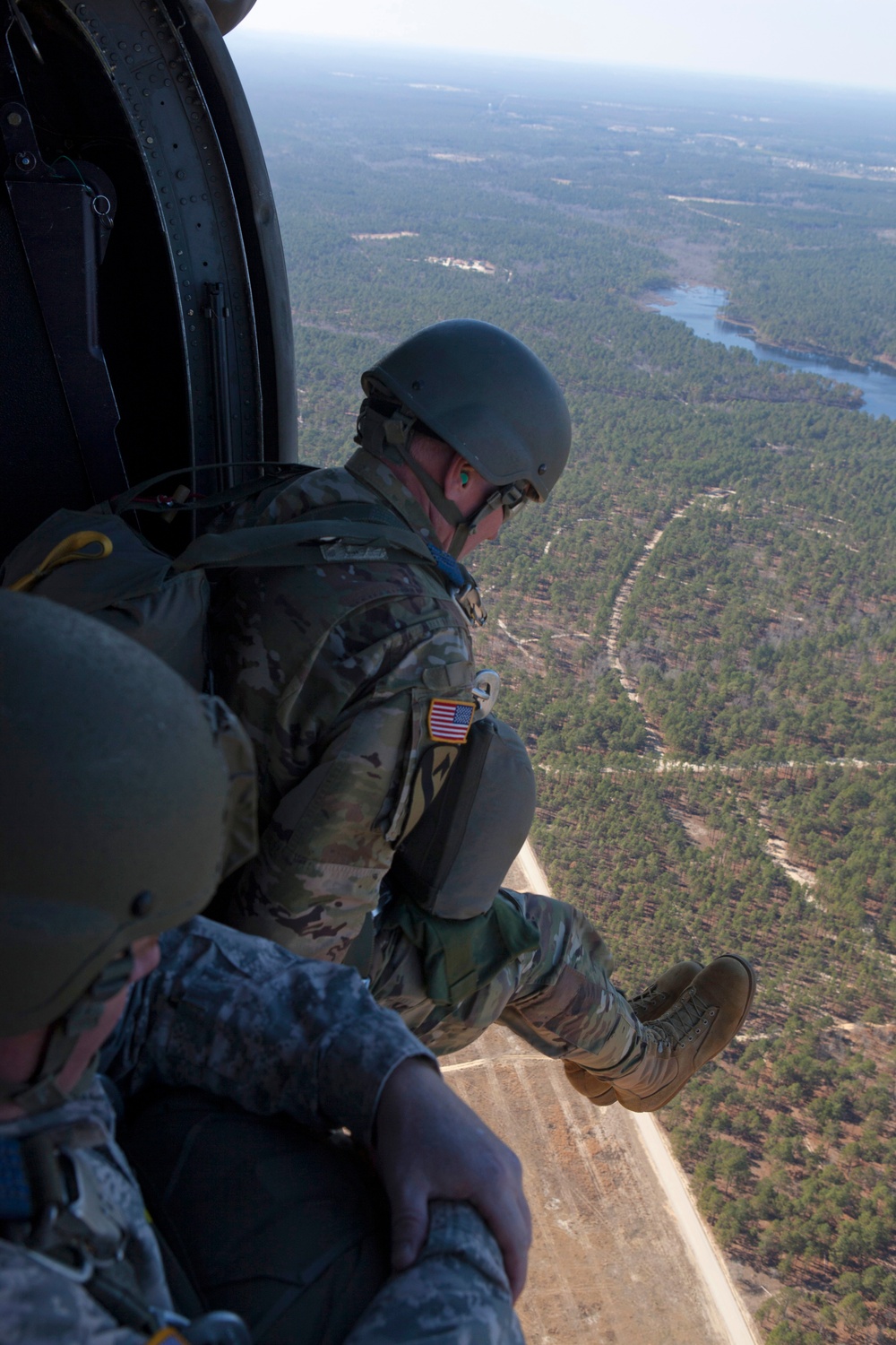 US Army paratroopers train at Camp Mackall