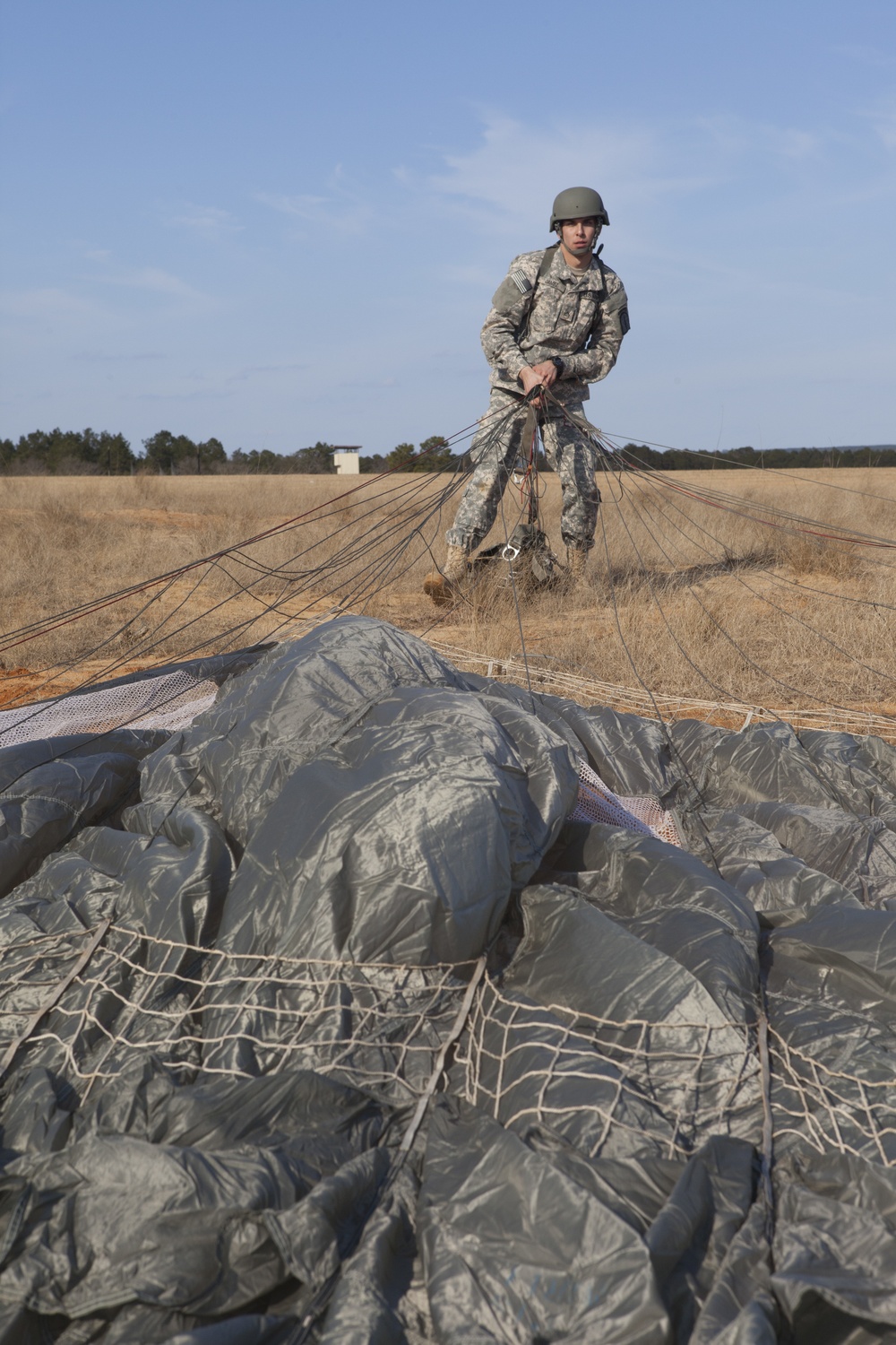 US Army paratroopers train at Camp Mackall