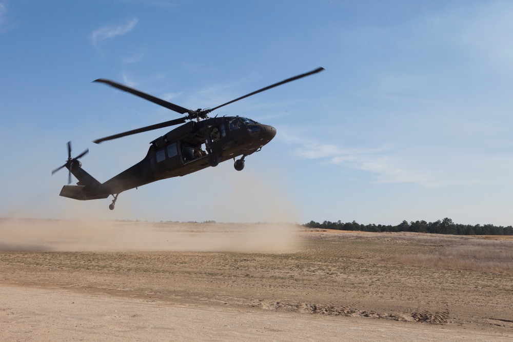 UH-60 Black Hawk lands on Luzon Drop Zone