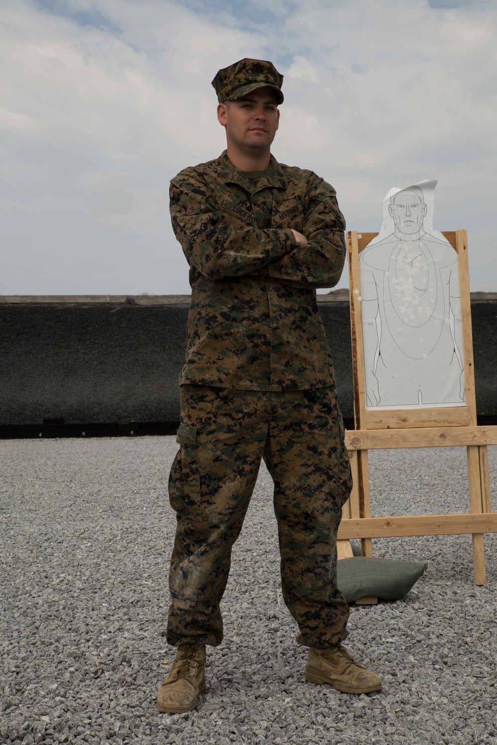 Marine Corps Combat Shooting Team members coach shooting competition