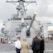Ambassador Shapiro hosts Israeli MoD Ya’alon on USS Carney