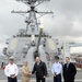 Ambassador Shapiro hosts Israeli MoD Ya’alon on USS Carney