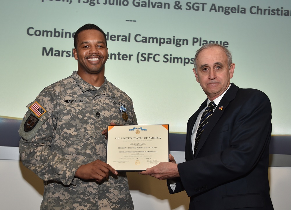 Marshall Center honors German, American military, length-of-service employees
