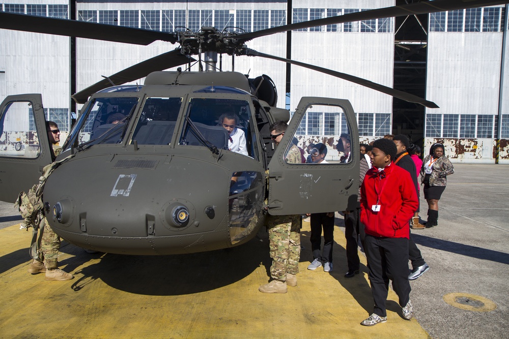 Hubert Middle School students get taste of Army life