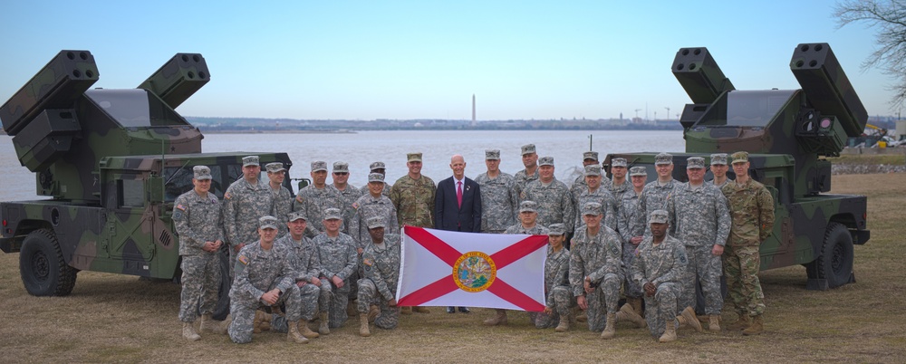 Governor of Florida visits 164th Air Defense Artillery Brigade in D.C.