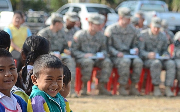 1-2 SBCT Ghost Soldiers support Lop Buri School Children