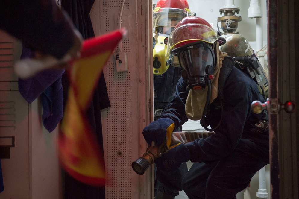 USS Anzio general quarters drill