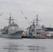 USS Shiloh (CG 67) and USS Chancellorsville (CG 62) sit pier-side at FLEACT Yokosuka